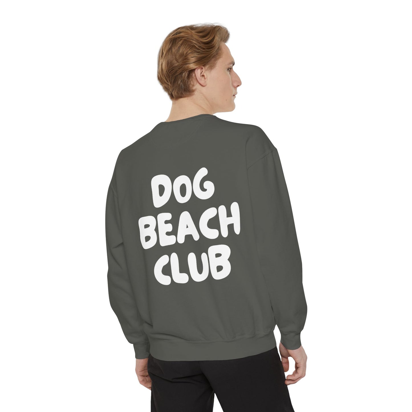 Dog Beach Club Sweatshirt — "DBC / Dog Beach Club" Crewneck
