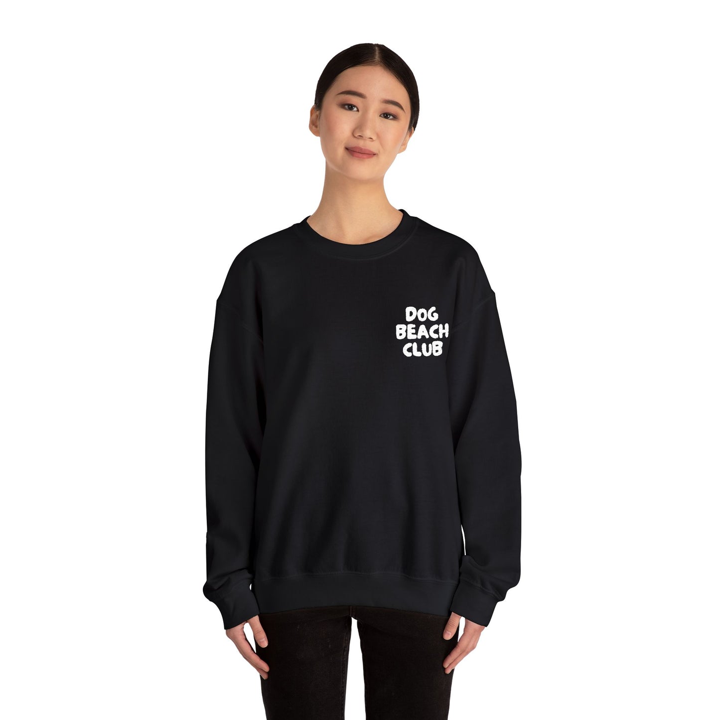 Dog Beach Club Crewneck Sweatshirt — Embroidered Logo