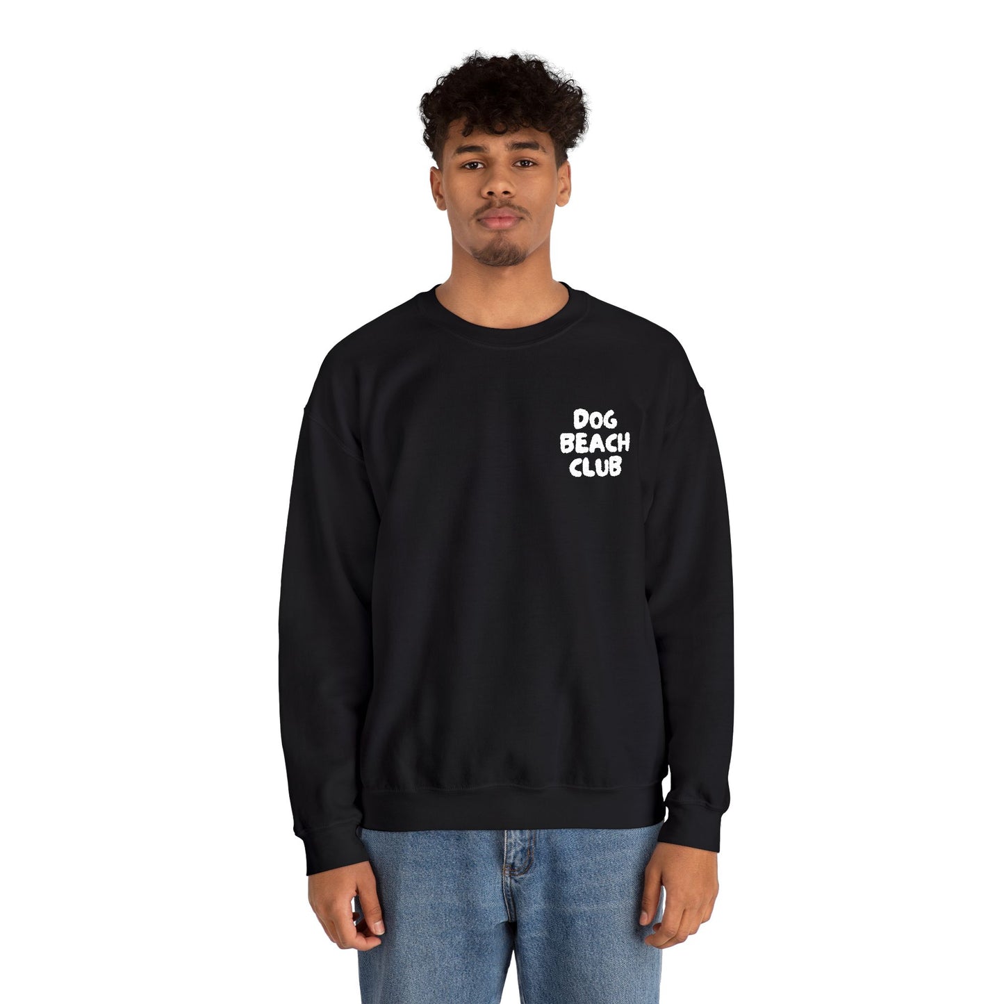 Dog Beach Club Crewneck Sweatshirt — Embroidered Logo