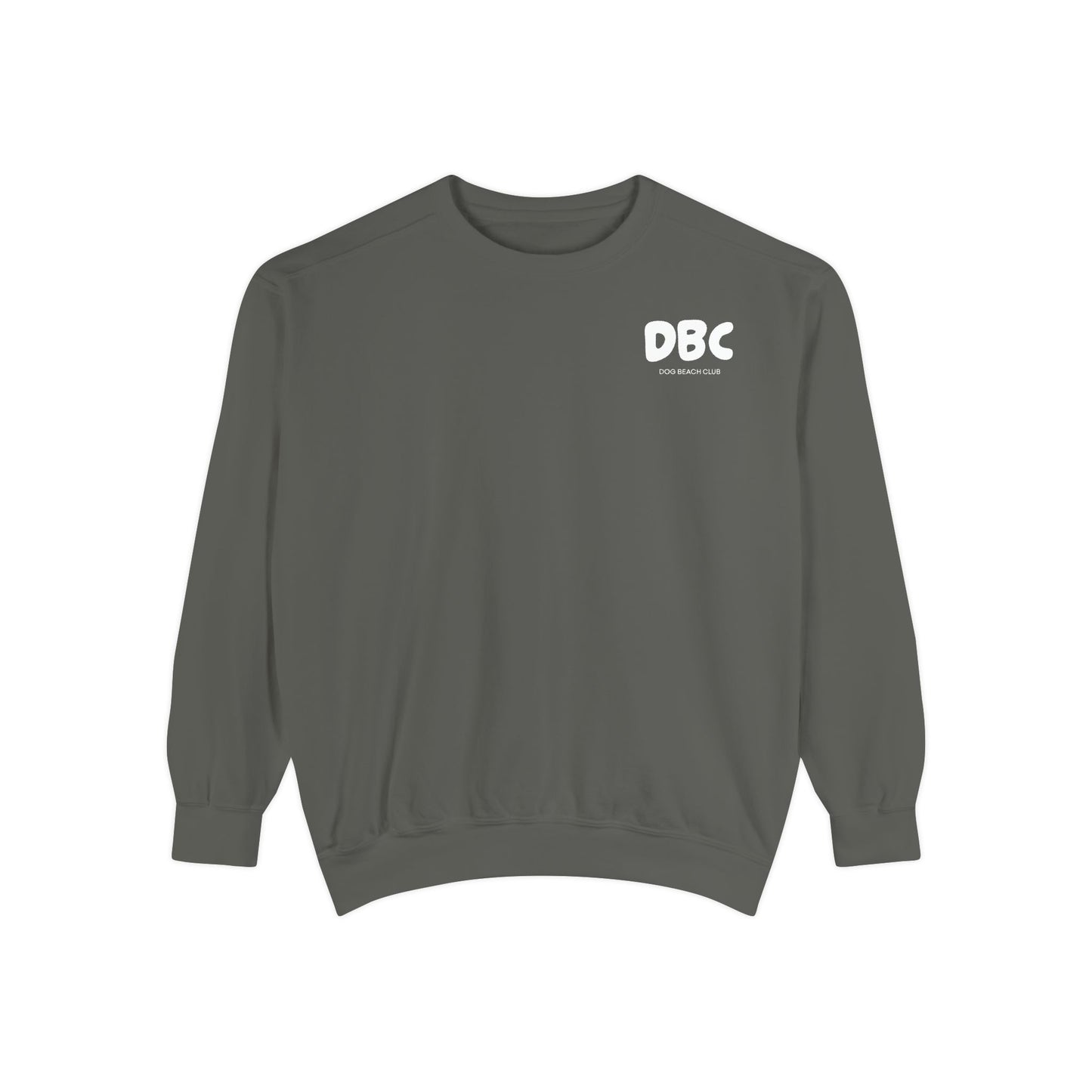 Dog Beach Club Sweatshirt — "DBC / Dog Beach Club" Crewneck