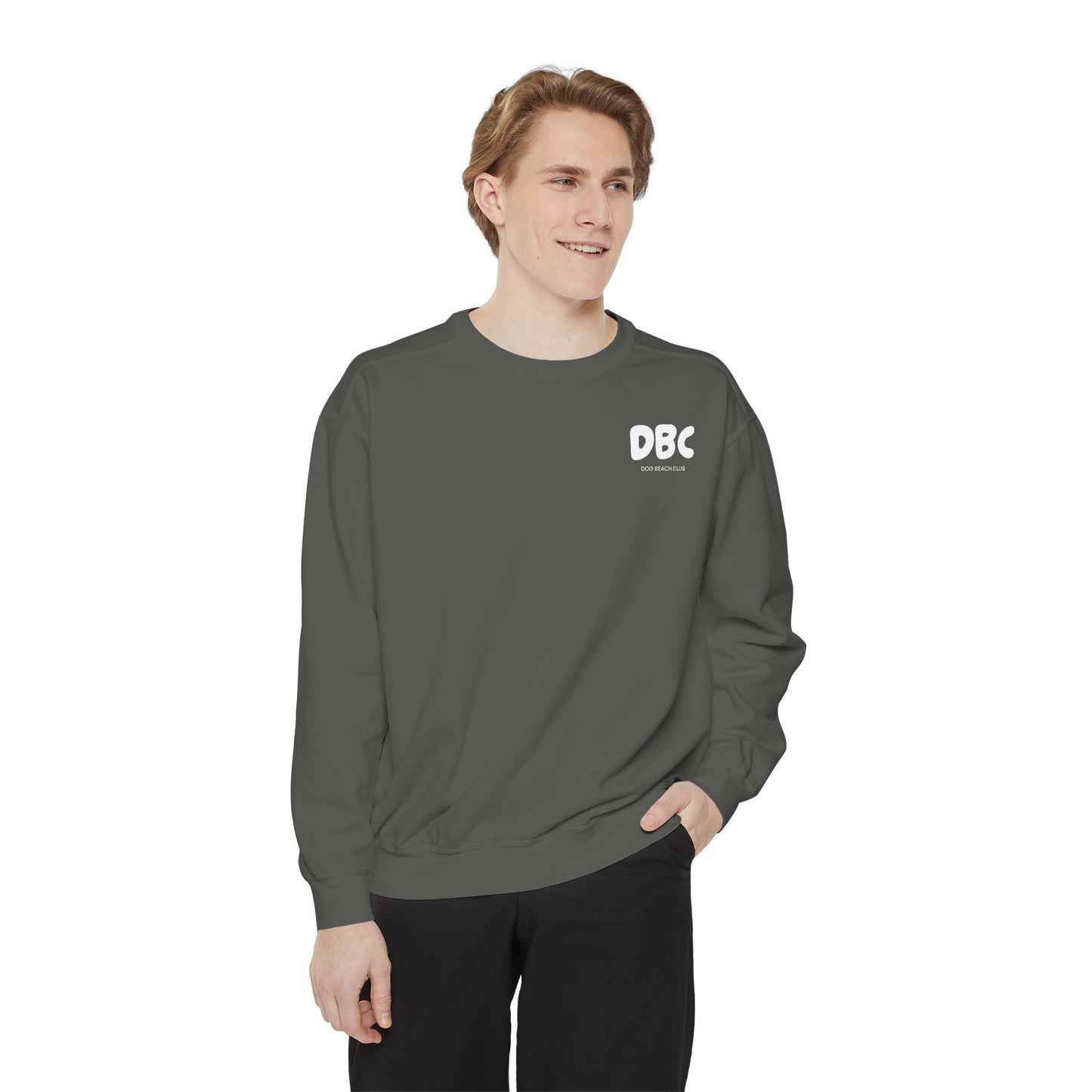 Dog Beach Club Sweatshirt — "DBC / Dog Beach Club" Crewneck