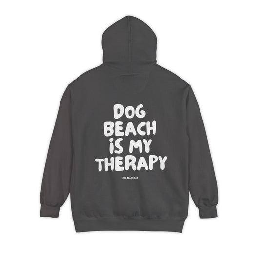 Dog Beach Is My Therapy Hoodie | Hooded Sweatshirt for Dog Beach