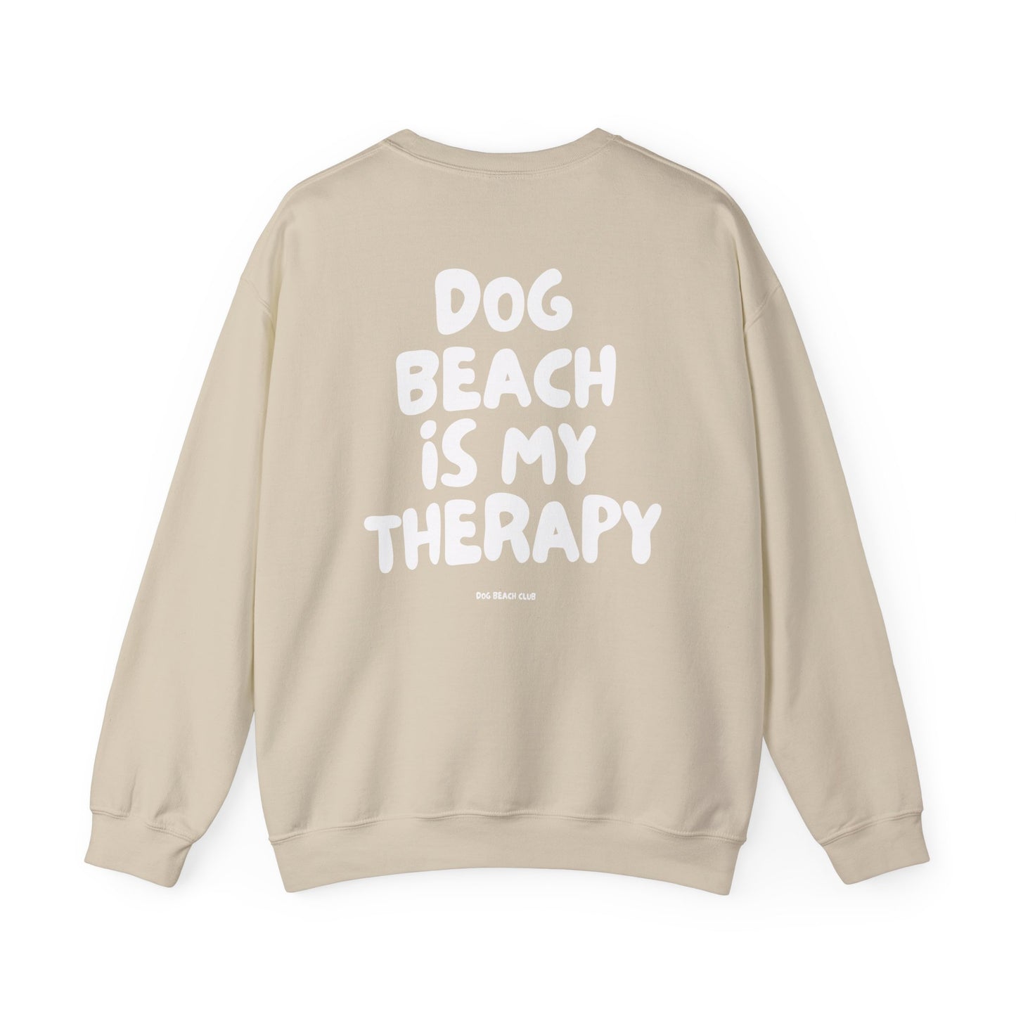 Dog Beach Is My Therapy Sweatshirt - Dog Beach Crewneck Sweatshirt
