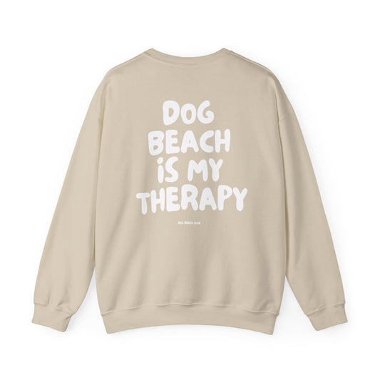 Dog Beach Is My Therapy Sweatshirt - Dog Beach Crewneck Sweatshirt