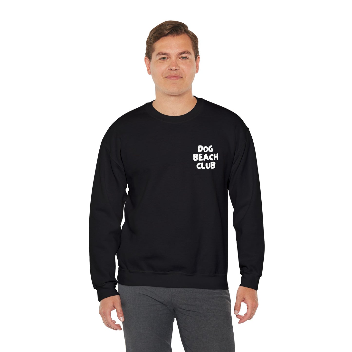 Dog Beach Club Crewneck Sweatshirt — Embroidered Logo